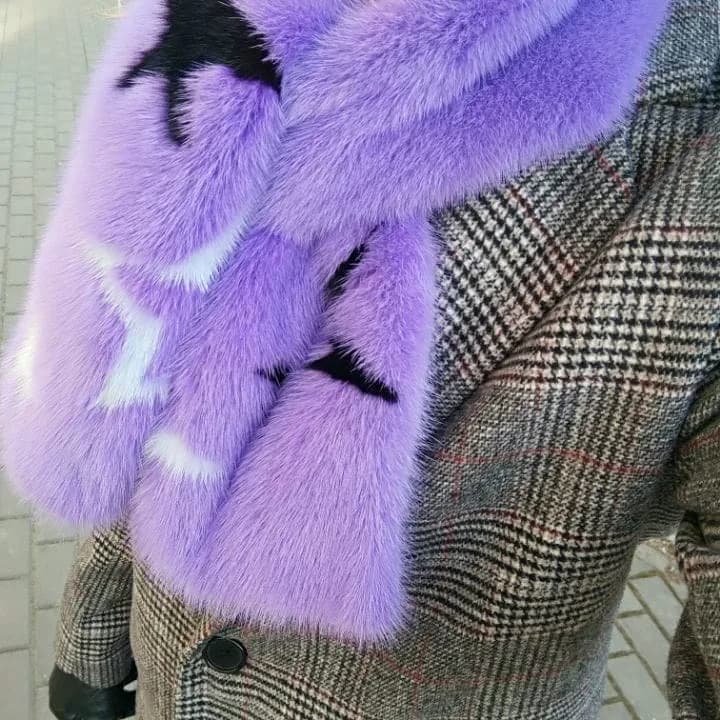 Бэзавы шалік з куніцы з зоркамі